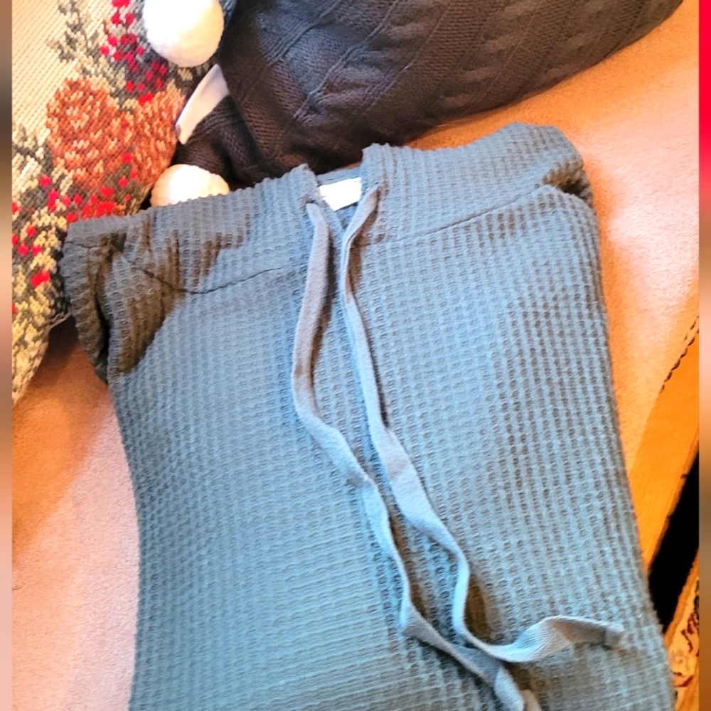 LOFT hooded sweater in green/large
